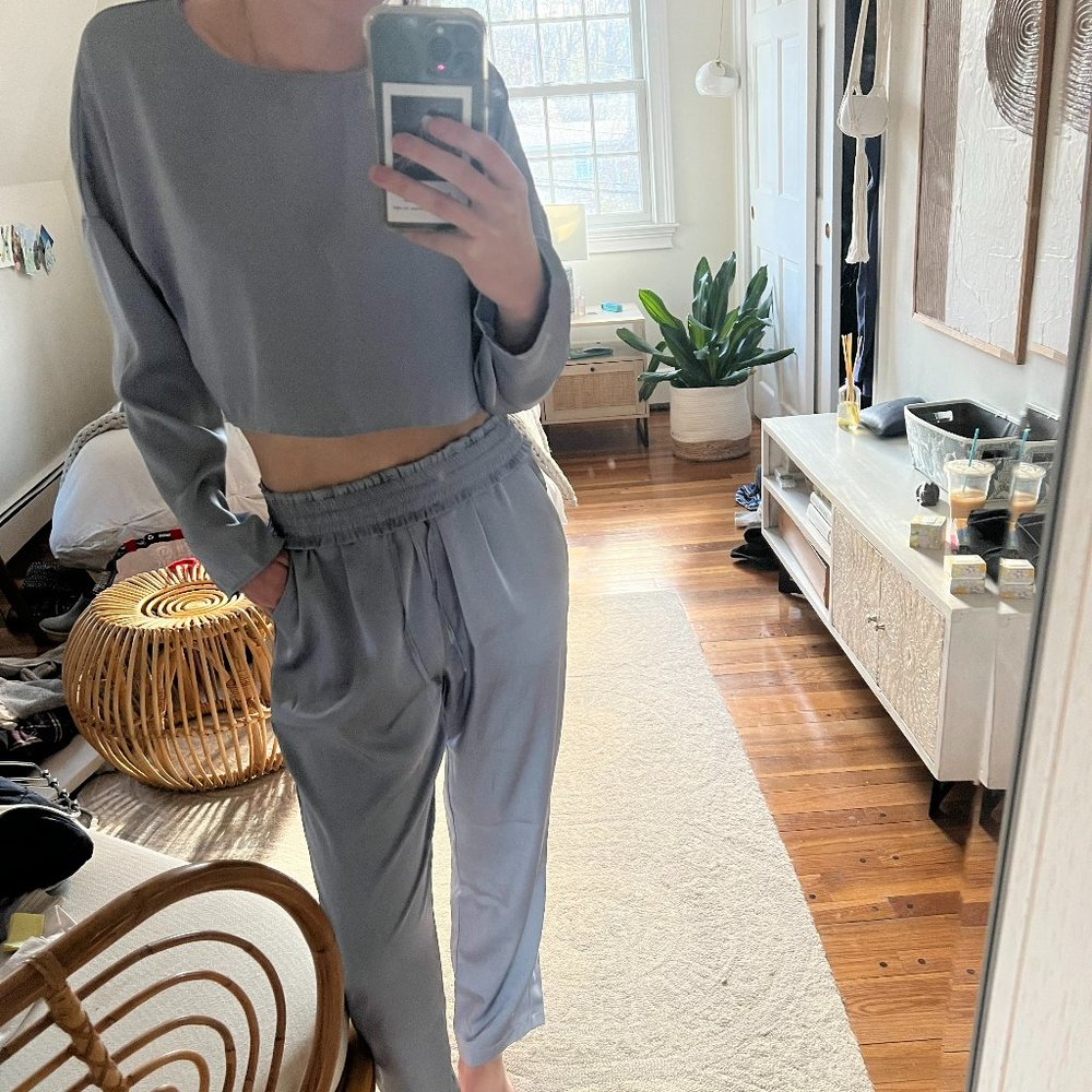 Satin Pant Set Size Small